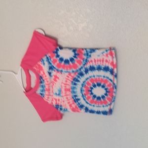 Miken mermaids swim top size 5/6 tie dye pink/blue